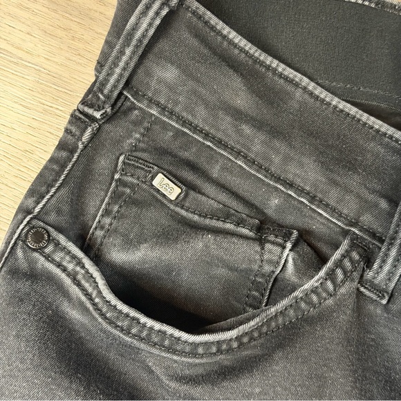 Lee Jeans Womens 22W Gray Charcoal Wash Flex Motion Straight Leg Stretch Denim - Picture 5 of 12